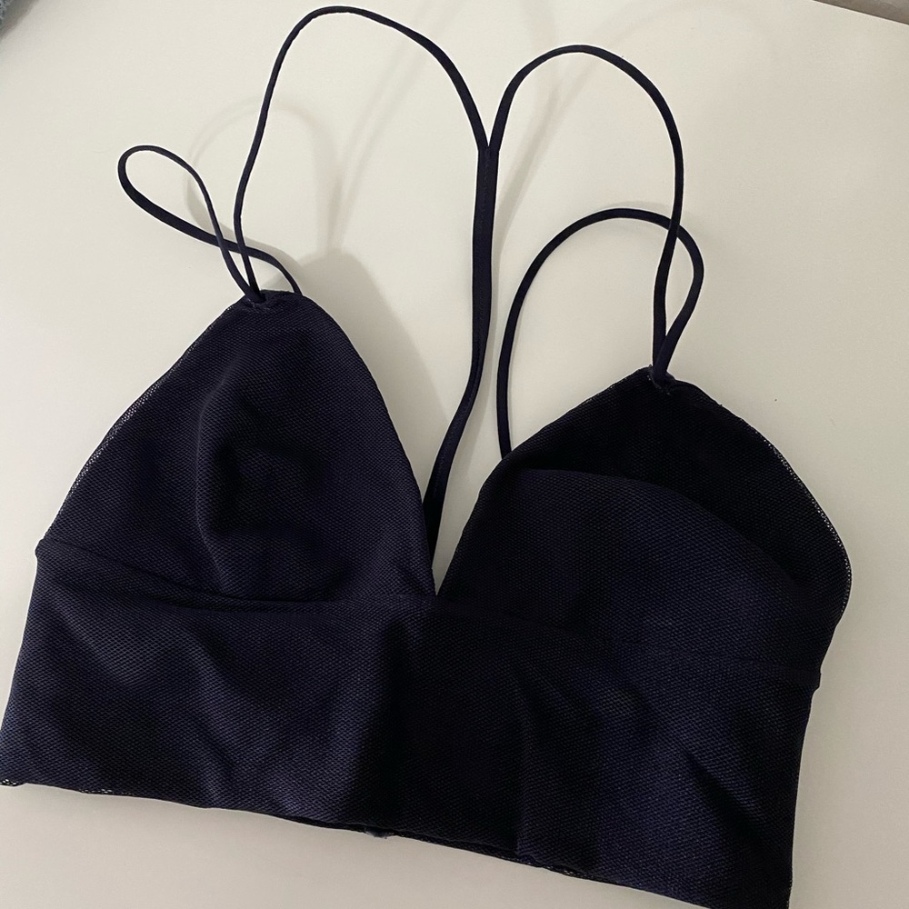 Navy strappy bralette h&m